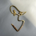 Decorazione per torta astratta in acrilico dorato, arte facciale minimalista di donna per festa. - Piccolo Oro 4