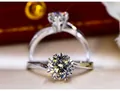Elegant 1 carat round brilliant cut solitaire ring with classic six-prong setting - Platinum (1 Carat) Ljz-61 / Adjustable Open