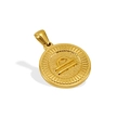 18K gold plated Libra zodiac constellation round pendant necklace with minimalist design - Libra - Single Pendant
