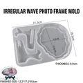 Stampo in silicone per cornice ondulata 21,3x18,5cm per resina epossidica fai da te - Cornice Ovale Ondulata