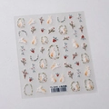 Cute bunny garden nail stickers TS-3849 featuring rabbits and berries for manicure - Rabbit Garden Style (TS-3849)