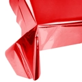 Disposable metallic red foil tablecloth for Christmas party decoration in bright finish - Small / Red