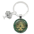 Golden Tree Dark Green Mandala