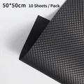 Black embossed dot pattern flower wrapping paper in 50x50cm size with 10 sheets per pack - Polka Dot Embossed - Black