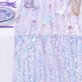 Sparkling purple sequin mermaid table runner for wedding party and holiday decorations - 30*180cm / Violet