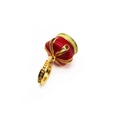Golden crown charm with red enamel finish for DIY jewelry and beaded bracelets - Red Crown
