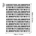 0.5 inch black uppercase letter stickers set for organizing storage jars and journals - Black