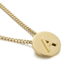 Collana dorata con ciondolo rotondo lettera A in acciaio inossidabile lucido - Lettera A (KN118639-K)