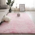 Pink gradient plush area rug with soft texture for Nordic style living room decor - Tie-dye Pastel Pink (upgraded Version Thicker And Denser) / Custom Size (Contact Service)