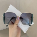 Gafas de sol polarizadas geométricas grandes con montura de metal dorado y lentes grises - Montura Verde Oscuro Lentes Grises