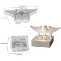 DIY owl candle holder silicone mold set with eagle wings design and square base - Eagle Candle Holder 2-Piece Mold Set