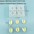 Mini pistachio-shaped 6-hole food-grade silicone mold for miniature baking crafts - 9114-Pistachio