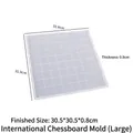 Moule en silicone pour échiquier en résine 31,9x31,9cm pour loisirs créatifs DIY - Grand Moule d'Échiquier