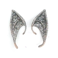 Cosplay elf ears with silver glitter finish for Halloween parties and costume events - 10CM OPP Bag / Upgrade Silver Powder Glitter (10CM)