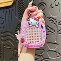 Pink Hello Kitty steel ball drawing board keychain with matching stylus and charm - Cartoon Sanrio Ball Marking Board - Hello Kitty