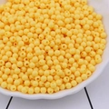 4mm round yellow acrylic candy color beads for handmade DIY jewelry in a white bowl - 10g/Pack (4mm, Hole 1mm) / Dark Yellow