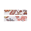 Floral fabric BB clips with beige vintage flower pattern and silver metal clasps - Style 18 (Beige Vintage Floral)
