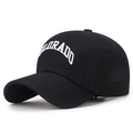 Classic black cotton baseball cap with white Colorado embroidery in a curved 6-panel style - Adjustable / Normal Quality (Polyester Cotton) / Black