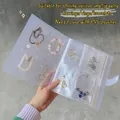 Transparent PVC jewelry organizer book for earrings and rings with oxidation protection - Buttoned Style (Medium)
