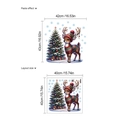 Christmas reindeer wall sticker layout size 40x40cm and 42x43cm finished effect dimensions - Reindeer & Christmas Tree