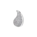 Dettaglio macro del ciondolo a goccia argento con pavé di zirconi cubici brillanti - Ciondolo / Argento
