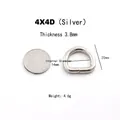 Silberner 3,8mm Metall D-Ring für Taschen und Gurte, 14mm Innendurchmesser Größe - 4x4D (Innen 14mm) / Silber