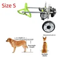 Carrello per cani taglia S con telaio in alluminio e cinghie verdi per supporto posteriore - S