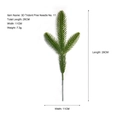Detailansicht künstlicher Kiefernnadeln mit Maßen von 26 cm Länge und 11 cm Breite - 3D-Drei-Zinken-Kiefernzweig Nr. 11