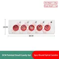 Five pieces of red and white candy cane Christmas tree ornaments in a clear gift box - 9cm Painted Small Candy Set