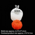 3D pumpkin silicone mold for DIY Halloween candles and maple leaf cake decorations - 3# Large Pumpkin / Clear