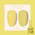Sparkling yellow glitter gel polish G067 with matte and glossy finish effect - Yellow Glitter (067)