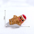 Mini Christmas gingerbread man figurine in resin with dimensions 3.2cm by 1.8cm - 3# Sleeping Gingerbread Man