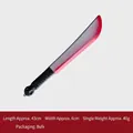 Realistic Halloween prop cleaver toy with fake blood splatters and skull handle grip - Machete