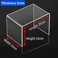 Detail view of 5mm thick clear acrylic U-shelf with dimensions 35x15x15cm for storage - 35x15x15cm