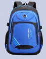 Blue and black large capacity sports backpack with multiple zipper pockets for school - 9057 Blue