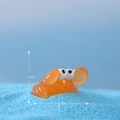 Miniature orange resin crab ornament with big eyes for micro landscape decor, 2.2cm x 1.5cm - No. 7 Crab