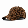 Stilvolle Baseballkappe mit Leopardenmuster in Braun- und Schwarztönen im Vintage-Stil - Verstellbar / Dunkelkhaki Leopardenmuster