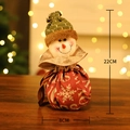 Weihnachts-Schneemann-Geschenkbeutel mit 3D-Puppe und rustikalem Jutestoff 22x8cm - Schneemann