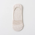 Damen Füßlinge in Hafergelb aus Baumwolle mit atmungsaktivem Mesh und Silikon-Grip - Einheitsgröße / Beige