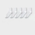 Pack de 5 pares de calcetines blancos de canalé para hombre, longitud media y diseño cómodo - Blanco
