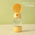Portable yellow pet water and food dispenser for dogs with 400ml bottle and 182ml food box - 400ml Water + 182ml Grain 2-in-1 / Yellow
