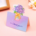 Purple hydrangea 3D pop-up greeting card with a yellow bow and Thank You text - Hydrangea - Thank You