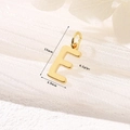 Polished 14K gold-plated letter E pendant charm for DIY necklaces and bracelets - Gold - Letter E