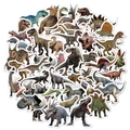 Primer plano de pegatinas de dinosaurios realistas para portátiles y maletas - 50 Piezas Dinosaurios Realistas Estilo A