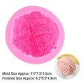 Pink silicone mold for DIY yarn ball candles with detailed texture for creative crafts - Pink