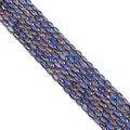 Deep royal blue faceted oval beads with elegant gold-plated edges for jewelry making - Approx 50pcs/Strand / 3x5mm / Transparent Royal Blue