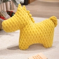 Minimalist bright yellow pony plush cushion featuring decorative bobble texture - 60x45cm / Yellow