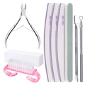 Professional 9-piece stainless steel manicure set with nail files and cuticle nippers - 9Pcs Manicure Tool Set