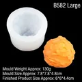 Silicone sphere mold with crater texture for DIY cake baking and candle making - 1# B582 Large Ice Cream Ball