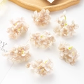 Artificial hydrangea flower heads in gradient beige color for DIY wedding crafts - Off-White